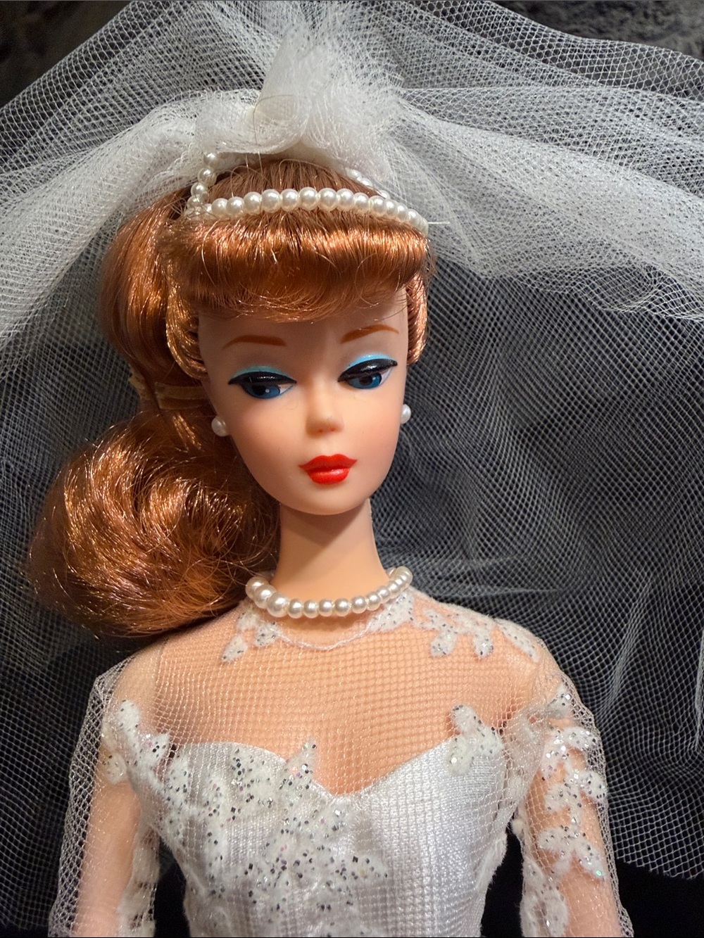 1997 Reproduction Wedding Day Redhead Barbie Doll 1961 Fashion & Accessories - Picture 2 of 10